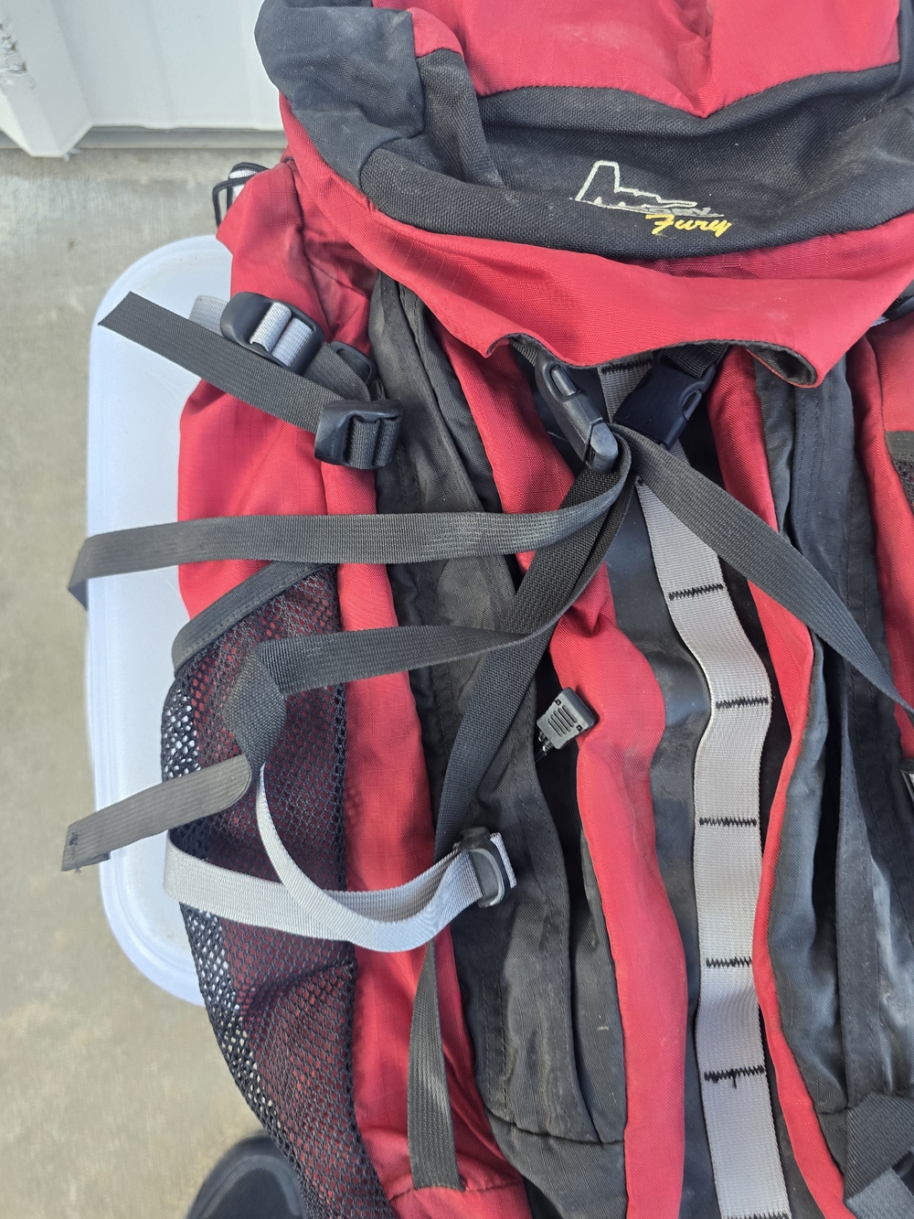 Gregory Red and Black Hiking Backpack
